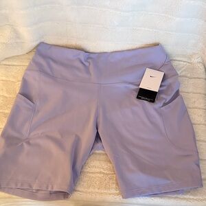 Nike One Women's Light Purple High Rise 8” Bike Shorts XXL
